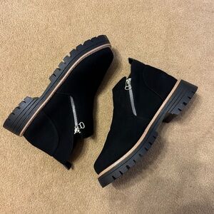 Black Ankle Boots with Zippers